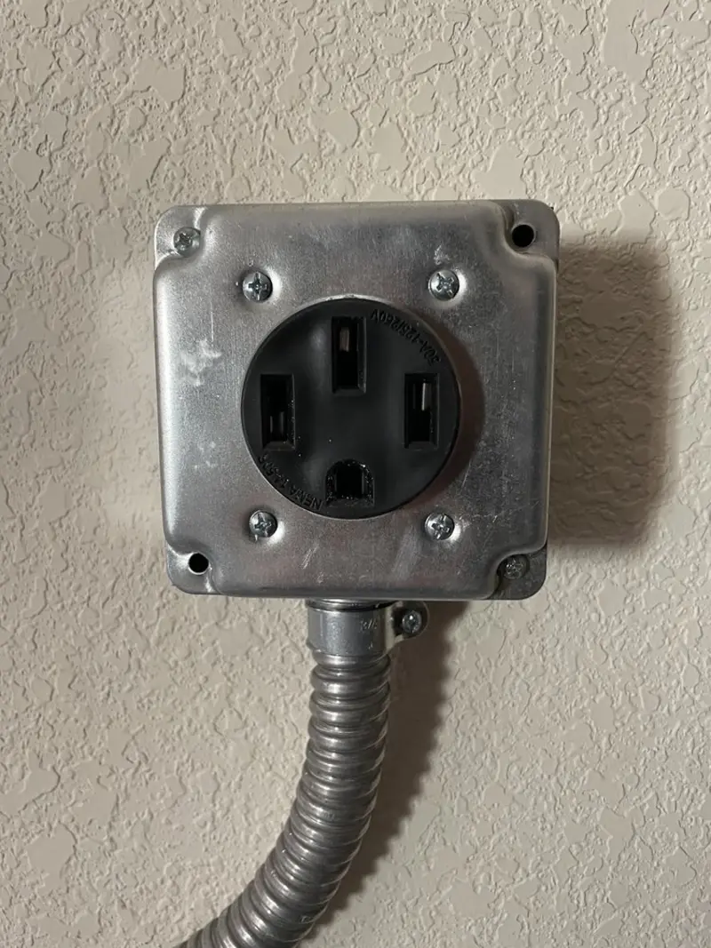NEMA 14-50 outlet installed for Electrical Panel Upgrade in Wellford